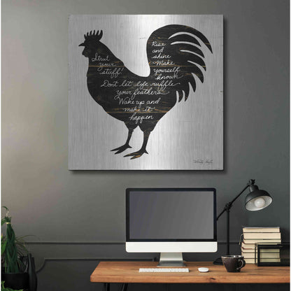 Luxe Metal Art 'Rooster - Strut Your Stuff' by Cindy Jacobs, Metal Wall Art,36x36