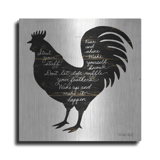 Luxe Metal Art 'Rooster - Strut Your Stuff' by Cindy Jacobs, Metal Wall Art