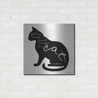 Luxe Metal Art 'Cat' by Cindy Jacobs, Metal Wall Art,24x24