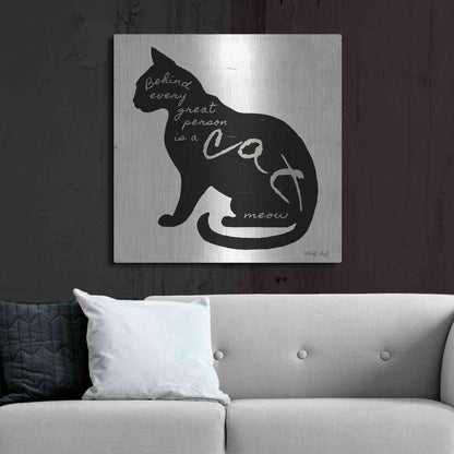 Luxe Metal Art 'Cat' by Cindy Jacobs, Metal Wall Art,36x36