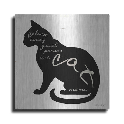 Luxe Metal Art 'Cat' by Cindy Jacobs, Metal Wall Art