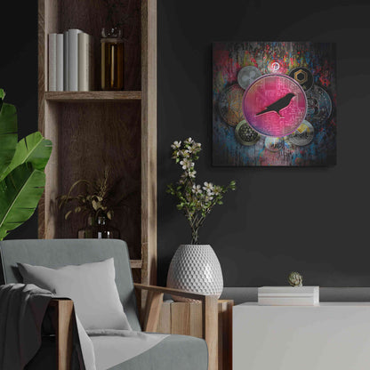 Luxe Metal Art 'KSM Crypto-Kusama Coin,' by Luxe Portfolio, Metal Wall Art,24x24