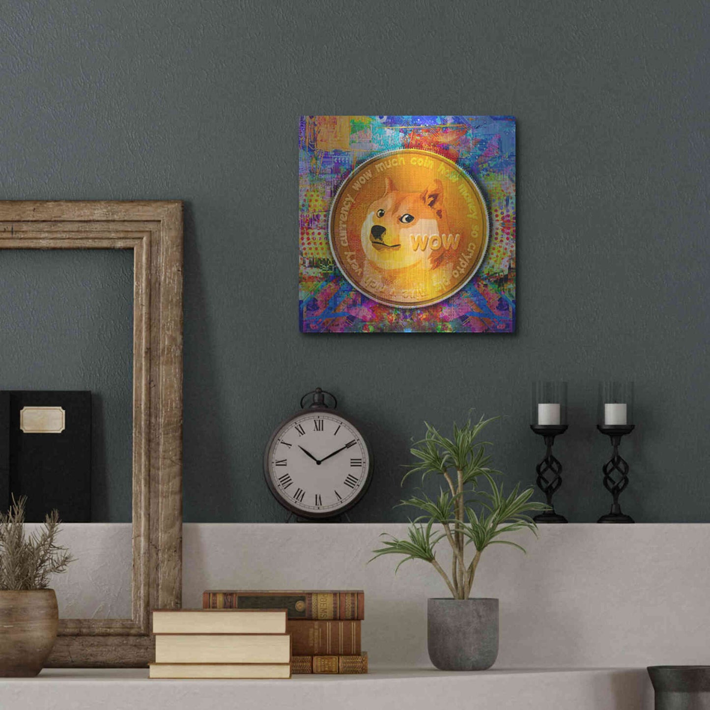 Luxe Metal Art 'DOGE Crypto Dogecoin,' by Luxe Portfolio, Metal Wall Art,12x12