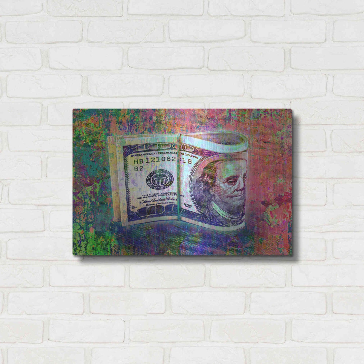 Luxe Metal Art 'Fat Stacks,' by Luxe Portfolio, Metal Wall Art,24x16