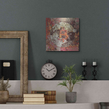 Luxe Metal Art 'Bitcoin Coin Art 6' by Irena Orlov, Metal Wall Art,12x12