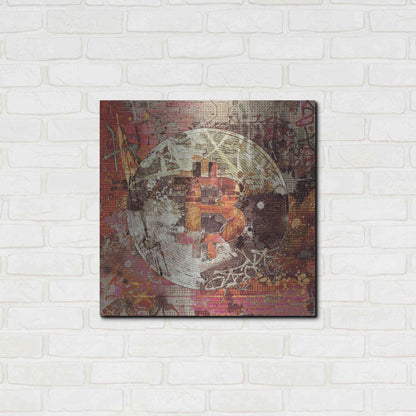 Luxe Metal Art 'Bitcoin Coin Art 6' by Irena Orlov, Metal Wall Art,24x24