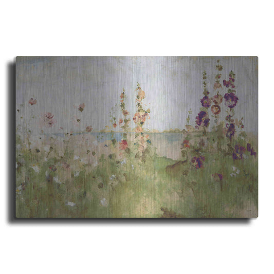 Luxe Metal Art 'Hollyhocks' by the Sea' by Cheri Blum, Metal Wall Art