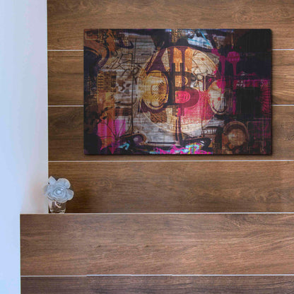 Luxe Metal Art 'Crypto currency Bitcoin 2' by Irena Orlov, Metal Wall Art,16x12