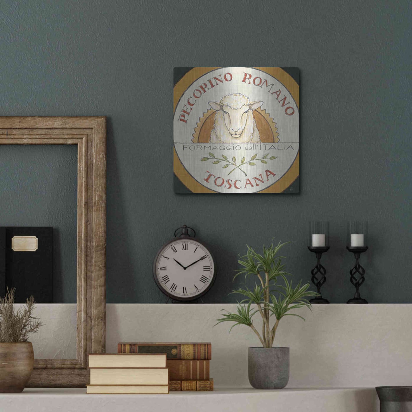 Luxe Metal Art 'Tuscan Flavor VII' by Daphne Brissonnet, Metal Wall Art,12x12