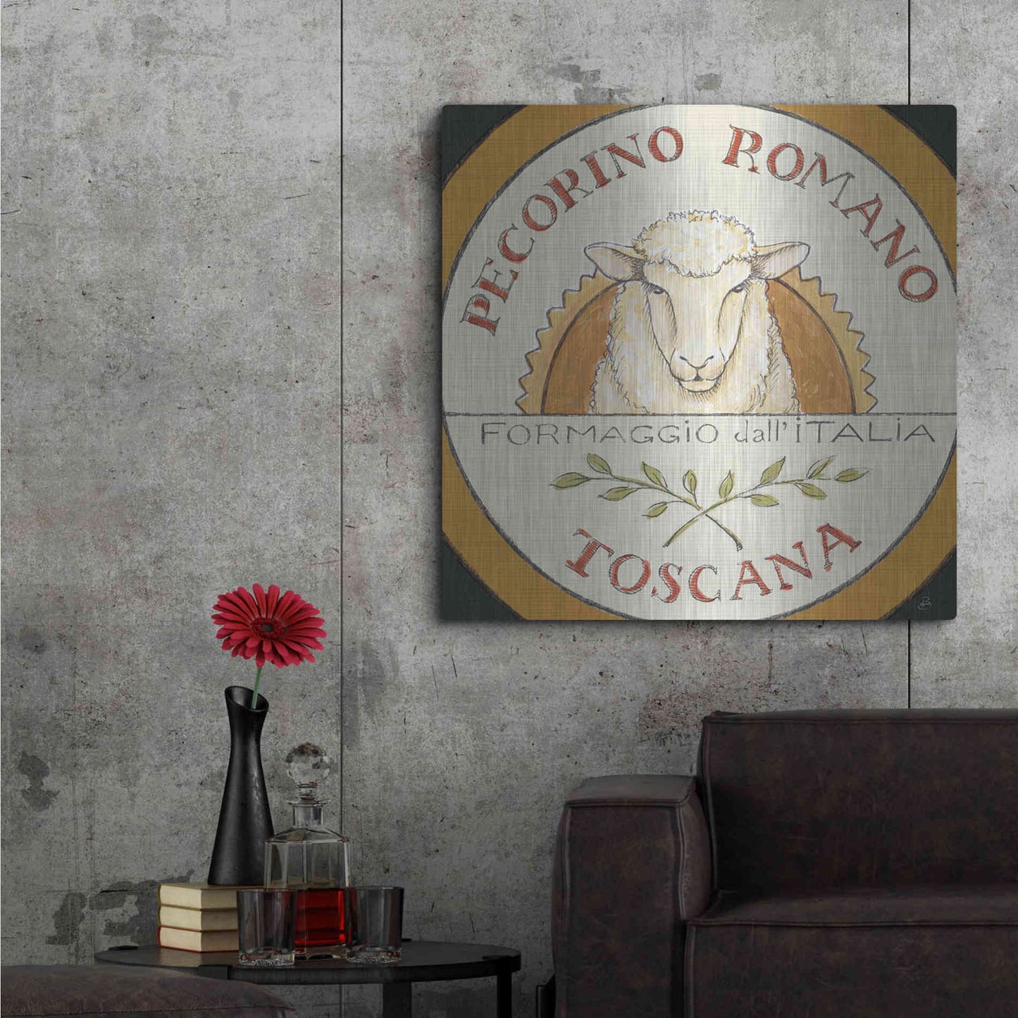 Luxe Metal Art 'Tuscan Flavor VII' by Daphne Brissonnet, Metal Wall Art,36x36