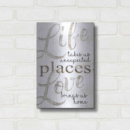 Luxe Metal Art 'Life and Love' by Cindy Jacobs, Metal Wall Art,12x16