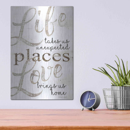 Luxe Metal Art 'Life and Love' by Cindy Jacobs, Metal Wall Art,12x16