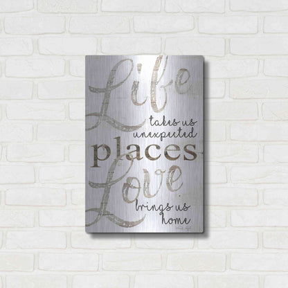 Luxe Metal Art 'Life and Love' by Cindy Jacobs, Metal Wall Art,16x24
