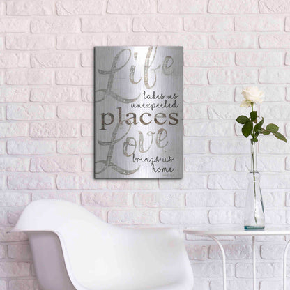 Luxe Metal Art 'Life and Love' by Cindy Jacobs, Metal Wall Art,16x24