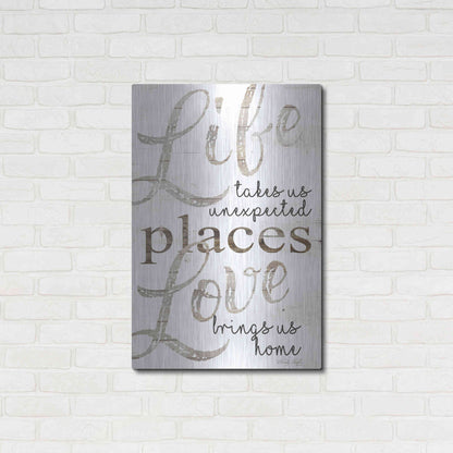 Luxe Metal Art 'Life and Love' by Cindy Jacobs, Metal Wall Art,24x36