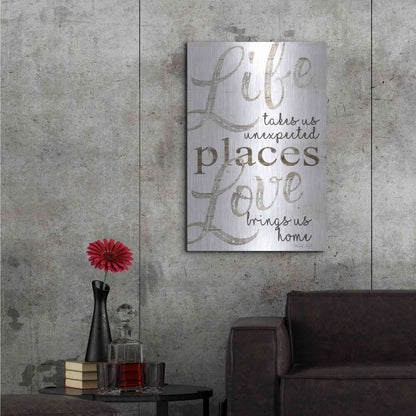 Luxe Metal Art 'Life and Love' by Cindy Jacobs, Metal Wall Art,24x36