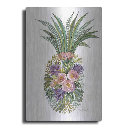 Luxe Metal Art 'Succulent Pineapple' by Cindy Jacobs, Metal Wall Art