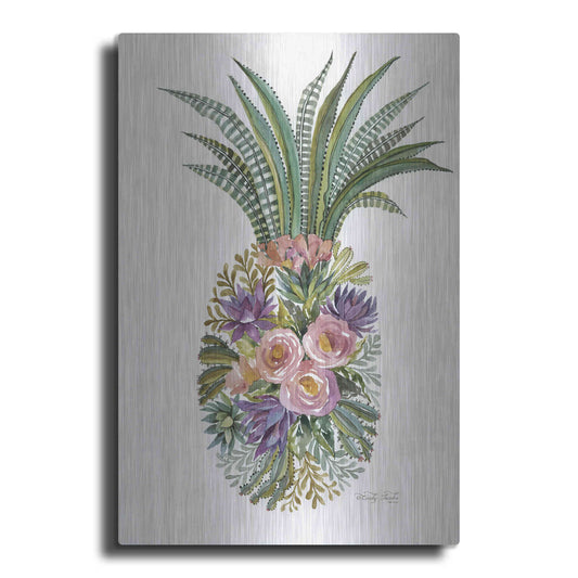 Luxe Metal Art 'Succulent Pineapple' by Cindy Jacobs, Metal Wall Art