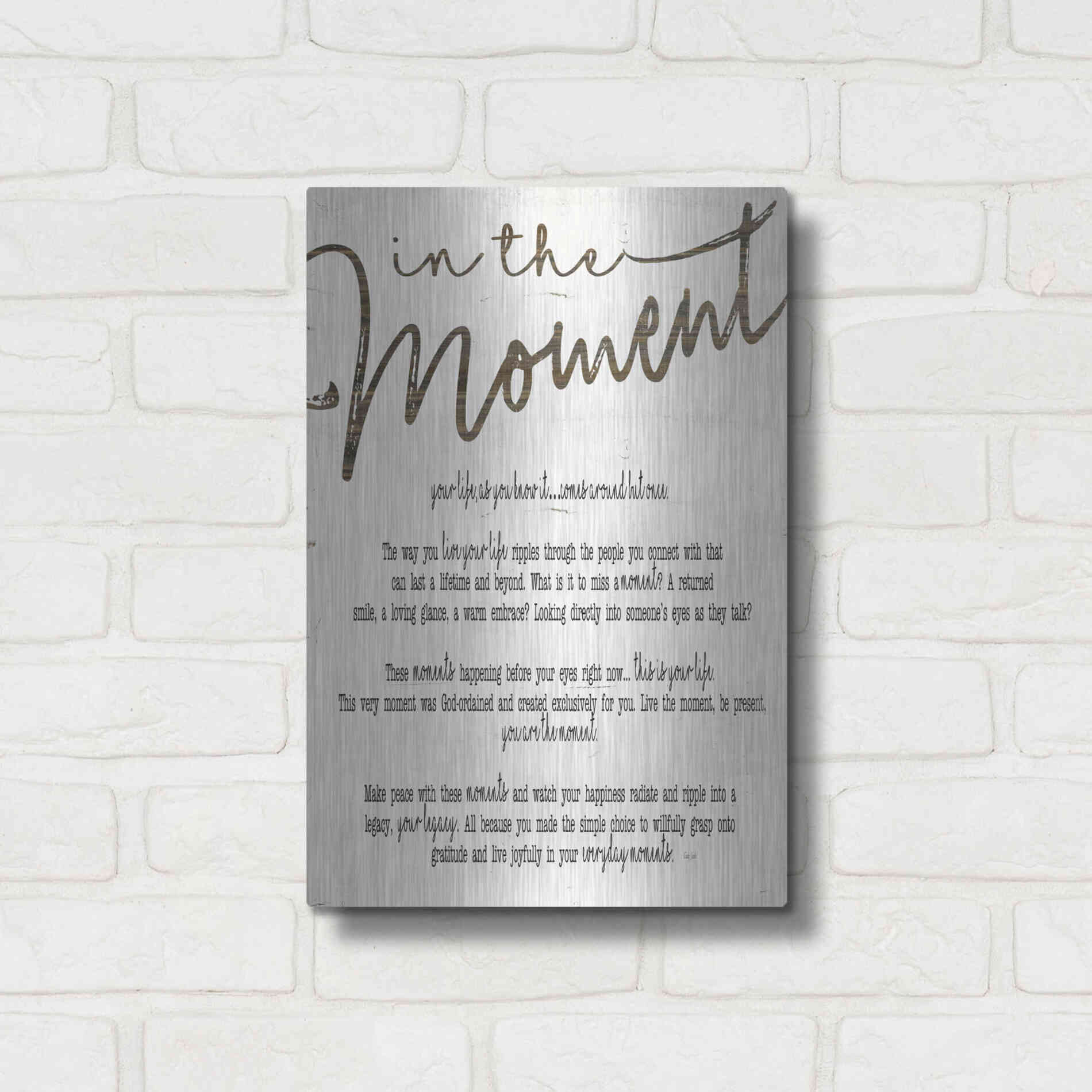 Luxe Metal Art 'In The Moment' by Cindy Jacobs, Metal Wall Art,12x16