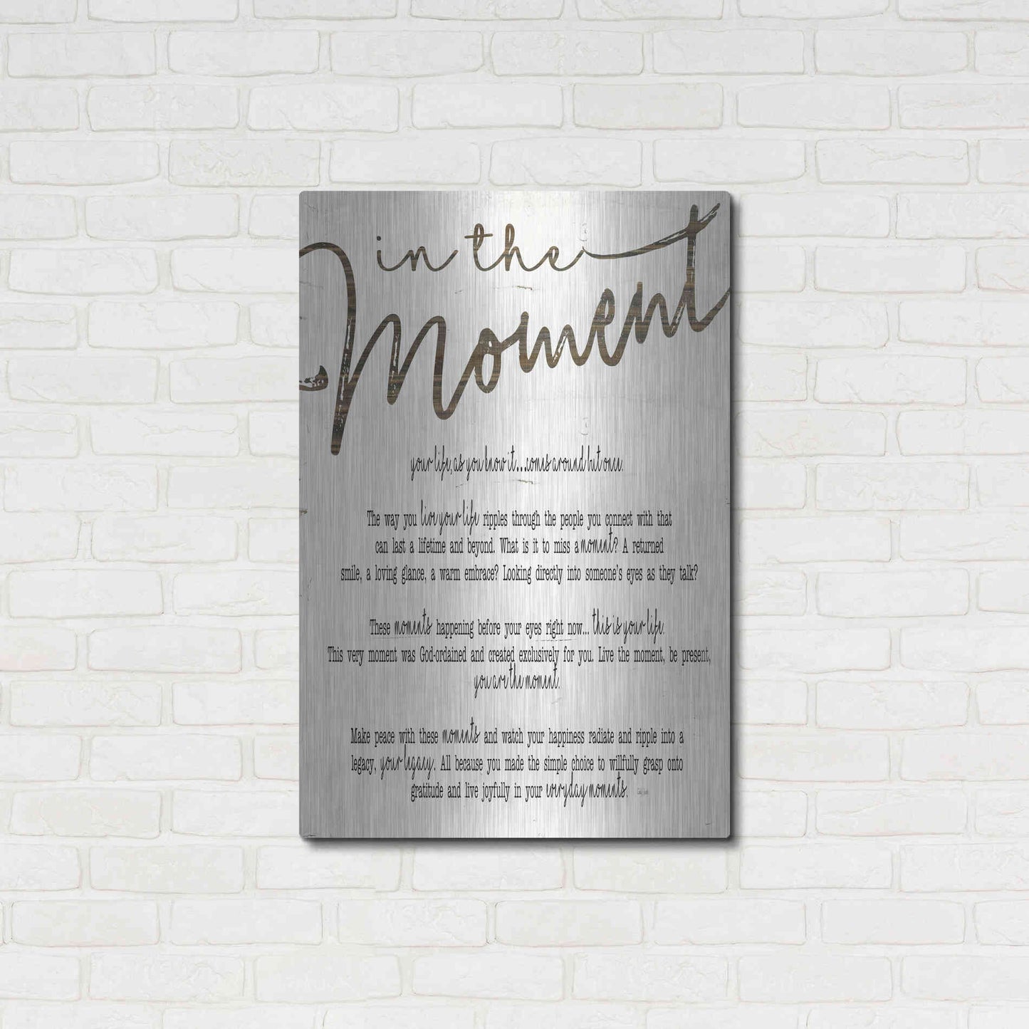Luxe Metal Art 'In The Moment' by Cindy Jacobs, Metal Wall Art,24x36