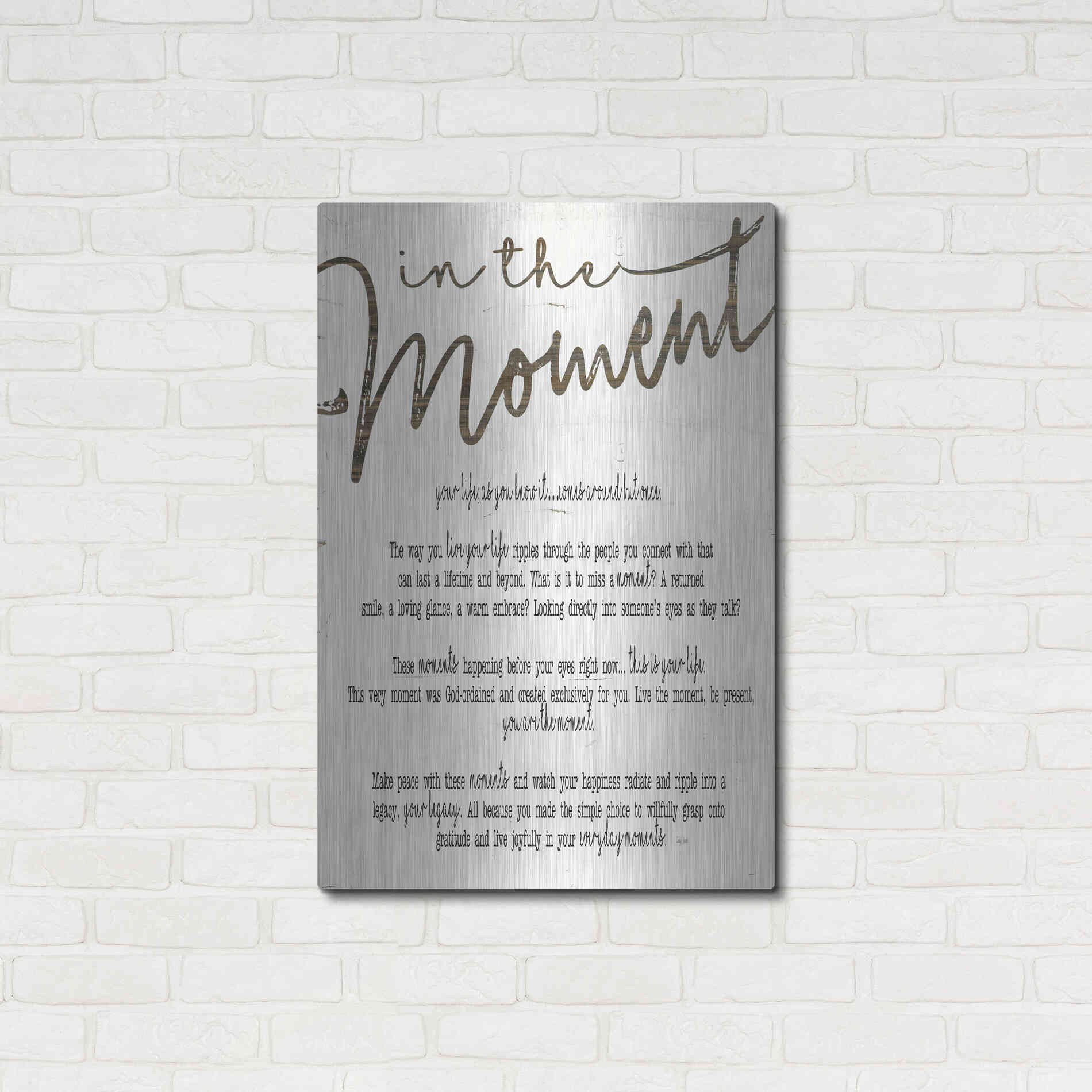 Luxe Metal Art 'In The Moment' by Cindy Jacobs, Metal Wall Art,24x36