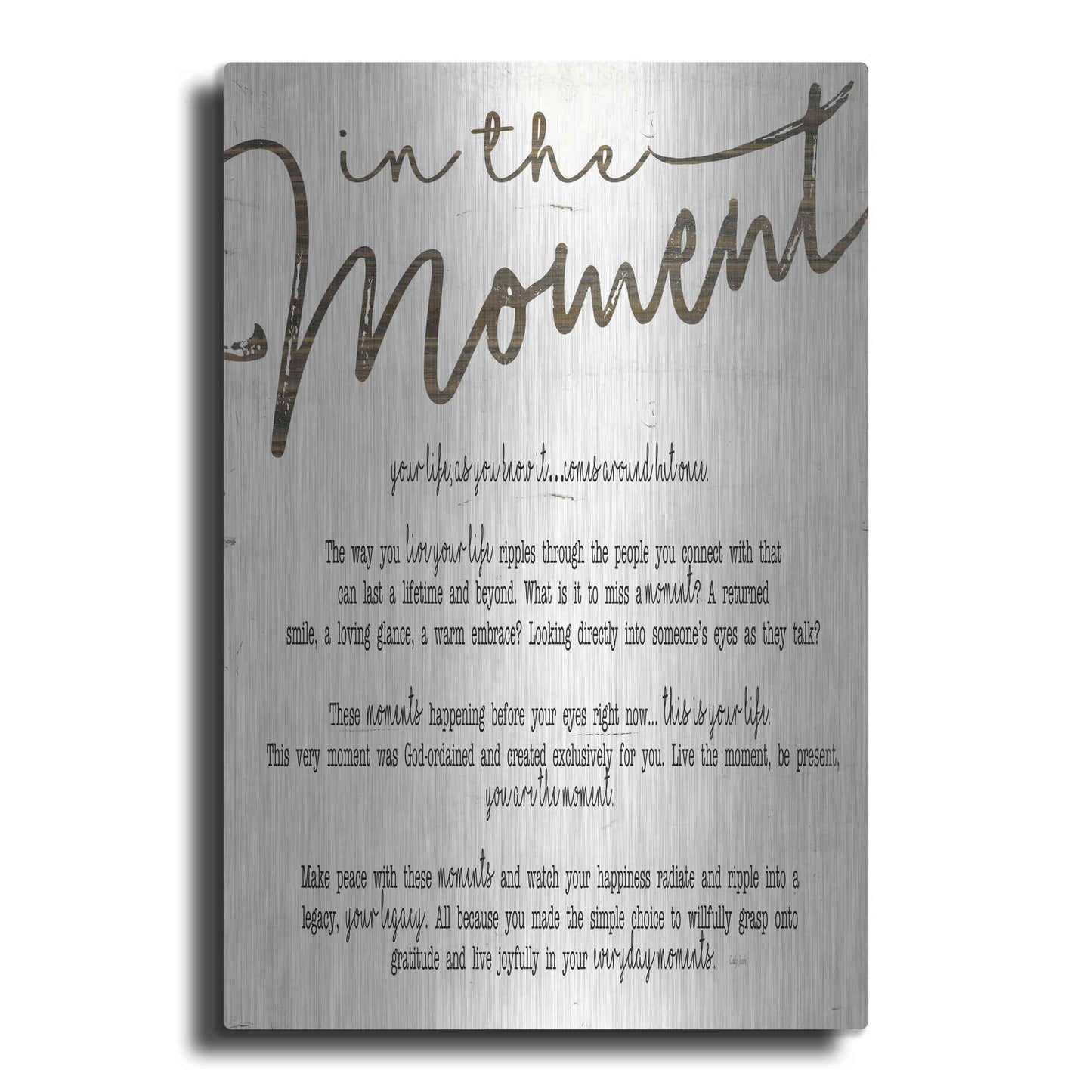 Luxe Metal Art 'In The Moment' by Cindy Jacobs, Metal Wall Art