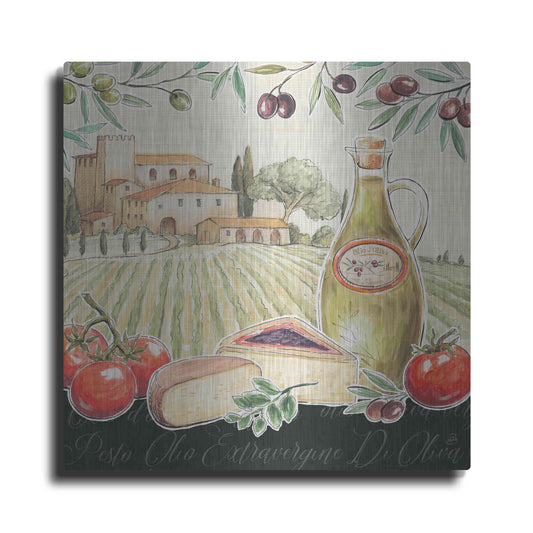 Luxe Metal Art 'Tuscan Flavor III' by Daphne Brissonet, Metal Wall Art