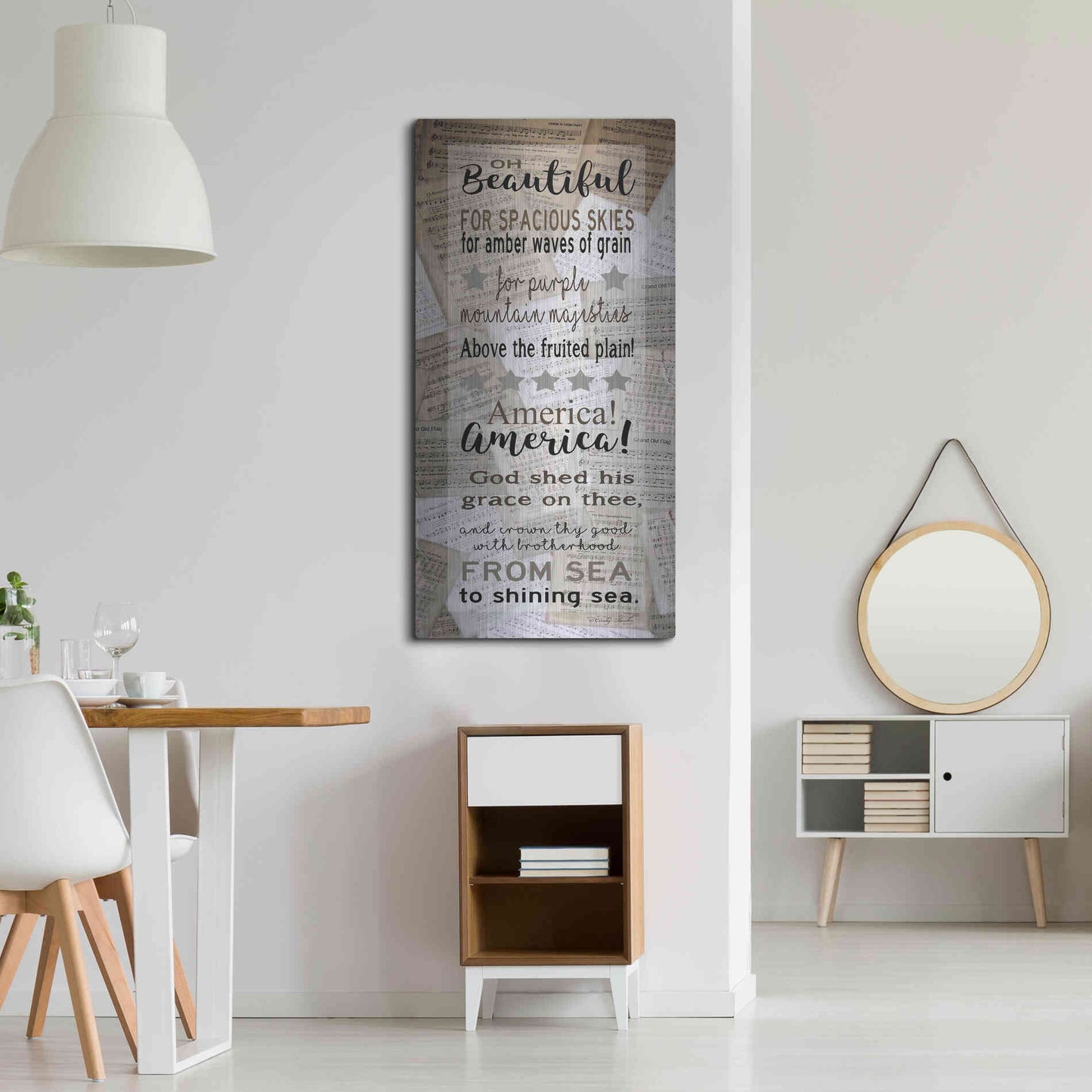 Luxe Metal Art 'Oh Beautiful' by Cindy Jacobs, Metal Wall Art,24x48