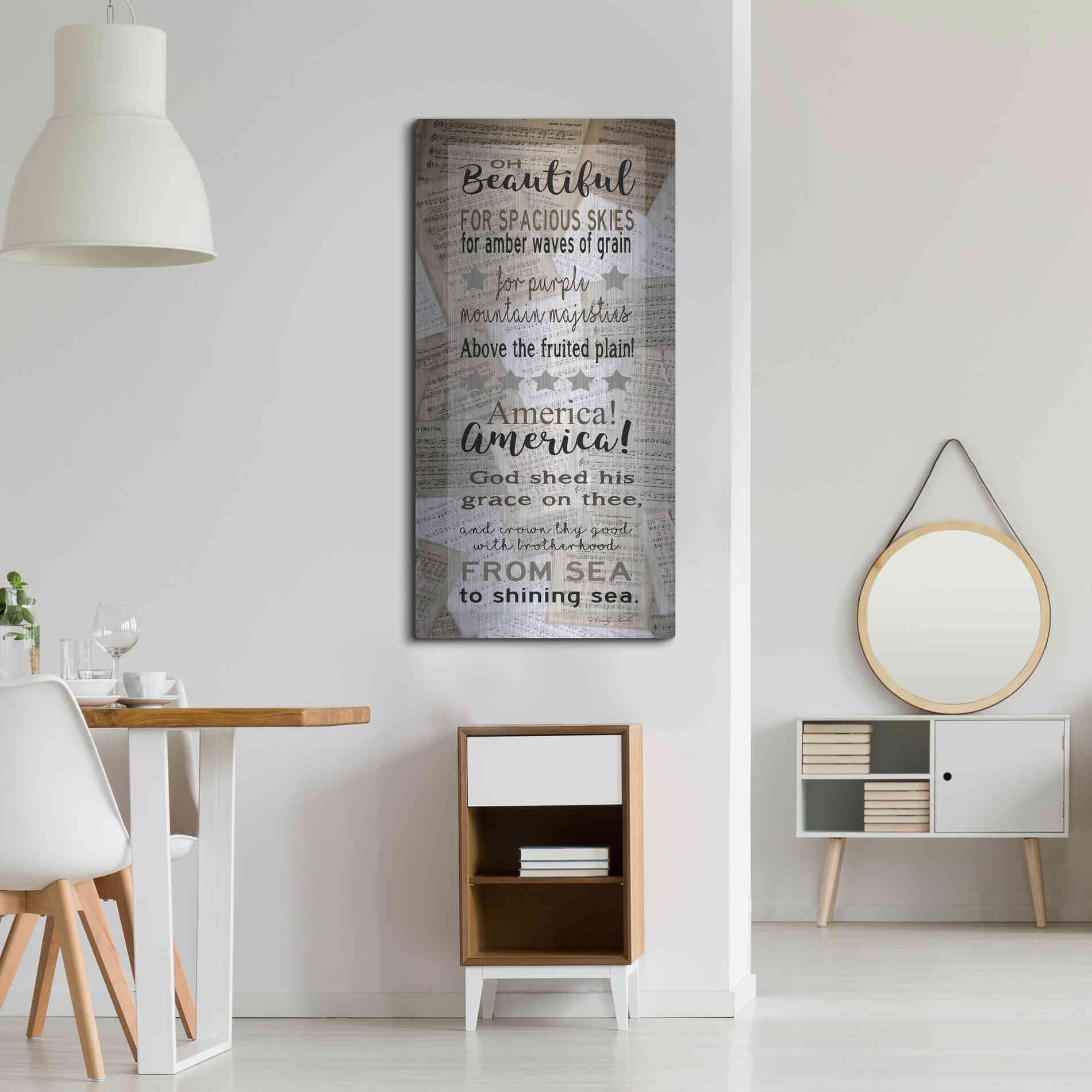 Luxe Metal Art 'Oh Beautiful' by Cindy Jacobs, Metal Wall Art,24x48