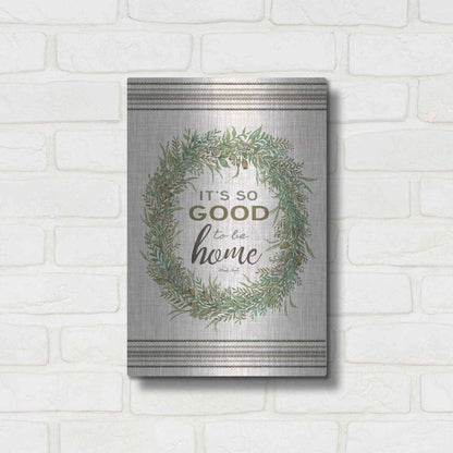 Luxe Metal Art 'It's So Good Wreath' by Cindy Jacobs, Metal Wall Art,12x16