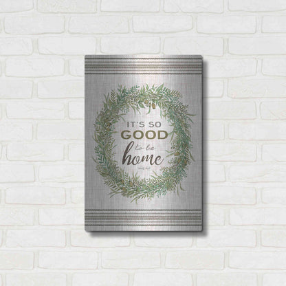 Luxe Metal Art 'It's So Good Wreath' by Cindy Jacobs, Metal Wall Art,16x24