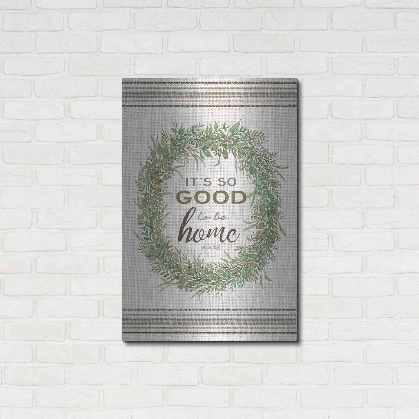 Luxe Metal Art 'It's So Good Wreath' by Cindy Jacobs, Metal Wall Art,24x36