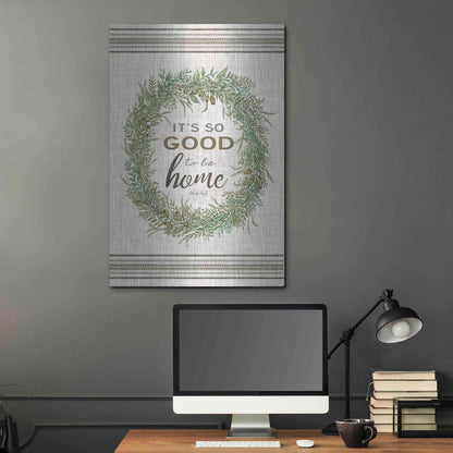 Luxe Metal Art 'It's So Good Wreath' by Cindy Jacobs, Metal Wall Art,24x36