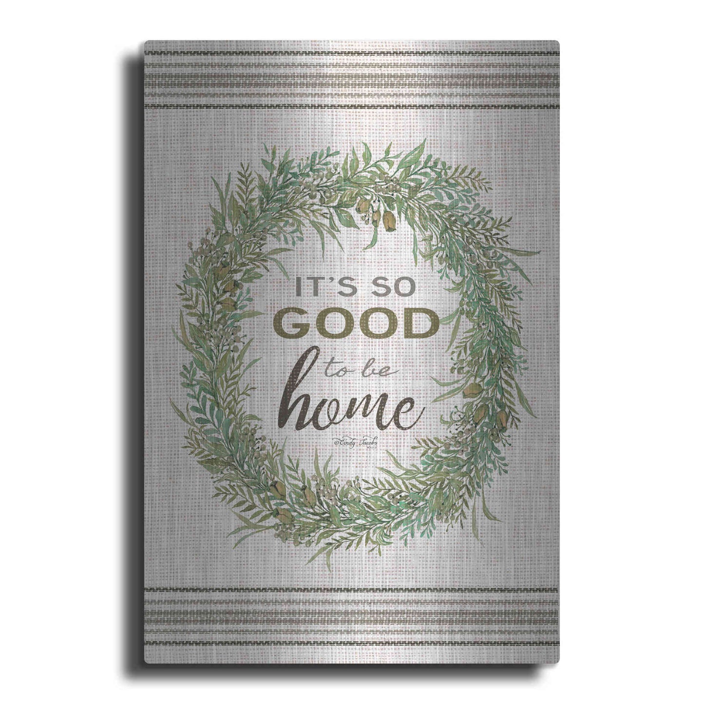 Luxe Metal Art 'It's So Good Wreath' by Cindy Jacobs, Metal Wall Art