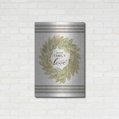 Luxe Metal Art 'Our Family Wreath' by Cindy Jacobs, Metal Wall Art,24x36