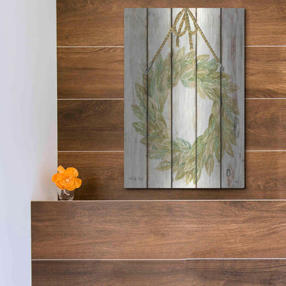 Luxe Metal Art 'Rope Hanging Wreath' by Cindy Jacobs, Metal Wall Art,12x16