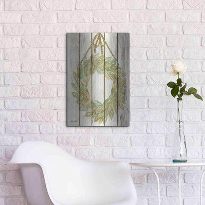 Luxe Metal Art 'Rope Hanging Wreath' by Cindy Jacobs, Metal Wall Art,16x24