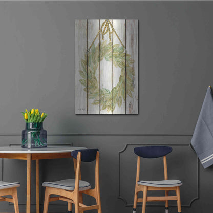 Luxe Metal Art 'Rope Hanging Wreath' by Cindy Jacobs, Metal Wall Art,24x36