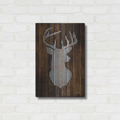 Luxe Metal Art 'Deer Head I' by Cindy Jacobs, Metal Wall Art,16x24