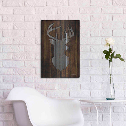 Luxe Metal Art 'Deer Head I' by Cindy Jacobs, Metal Wall Art,16x24