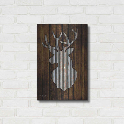 Luxe Metal Art 'Deer Head II' by Cindy Jacobs, Metal Wall Art,16x24