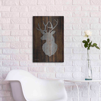 Luxe Metal Art 'Deer Head II' by Cindy Jacobs, Metal Wall Art,16x24