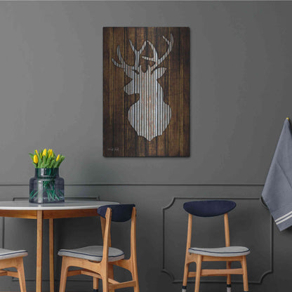 Luxe Metal Art 'Deer Head II' by Cindy Jacobs, Metal Wall Art,24x36
