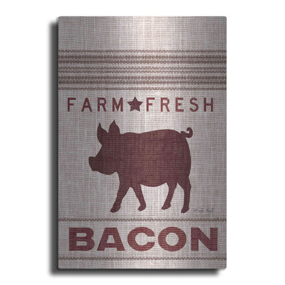 Luxe Metal Art 'Grain Sack Bacon' by Cindy Jacobs, Metal Wall Art