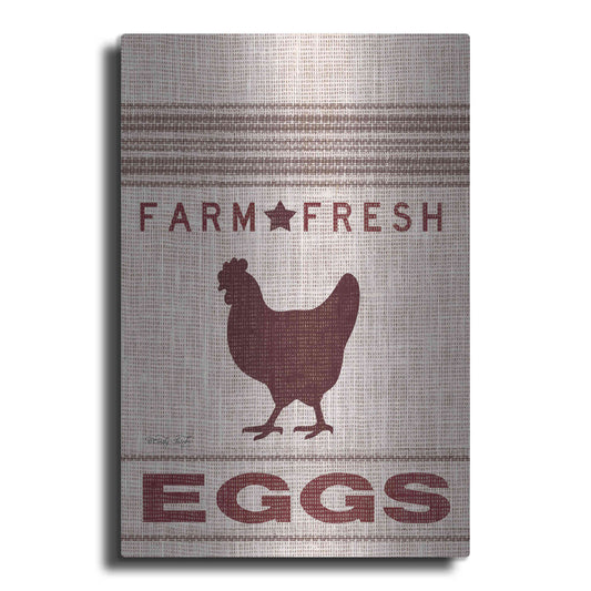 Luxe Metal Art 'Grain Sack Eggs' by Cindy Jacobs, Metal Wall Art
