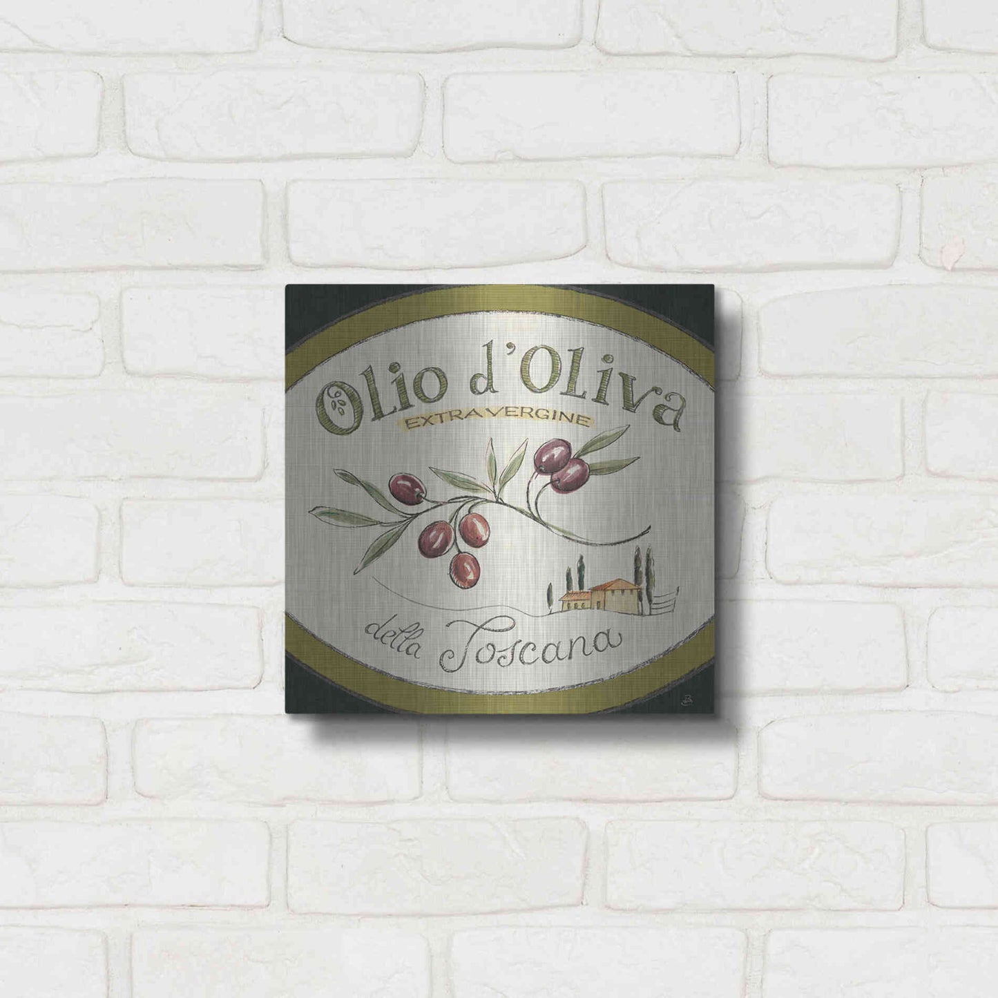 Luxe Metal Art 'Tuscan Flavor VI' by Daphne Brissonet, Metal Wall Art,12x12