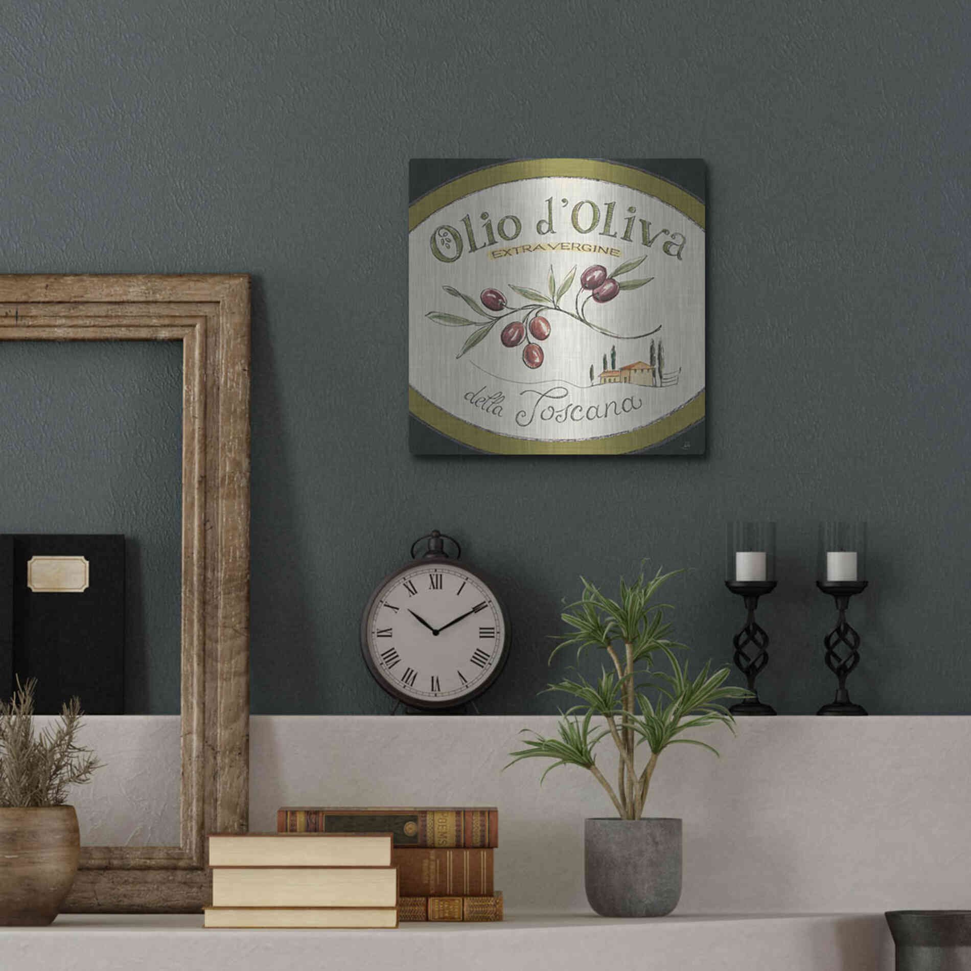 Luxe Metal Art 'Tuscan Flavor VI' by Daphne Brissonet, Metal Wall Art,12x12