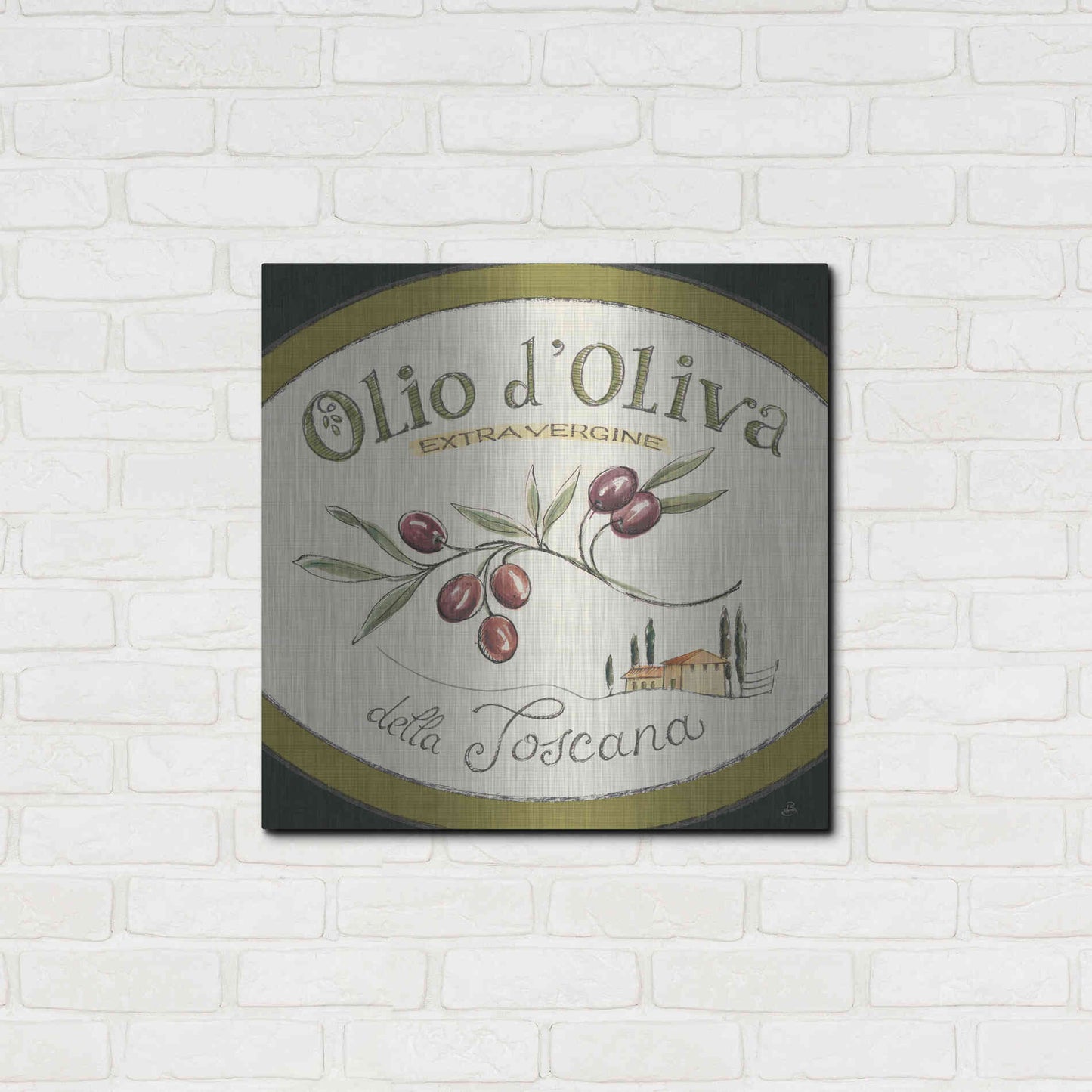 Luxe Metal Art 'Tuscan Flavor VI' by Daphne Brissonet, Metal Wall Art,24x24