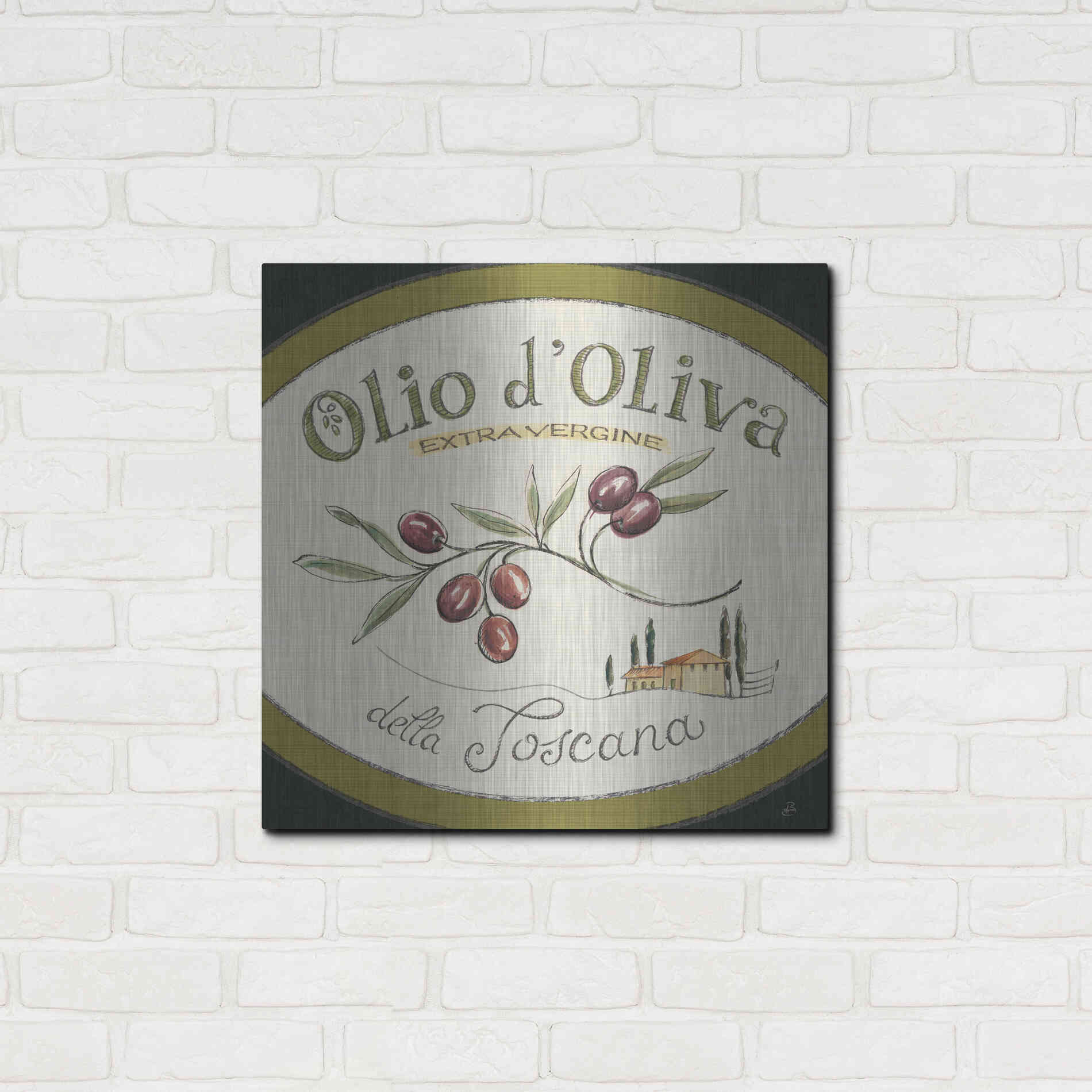 Luxe Metal Art 'Tuscan Flavor VI' by Daphne Brissonet, Metal Wall Art,24x24