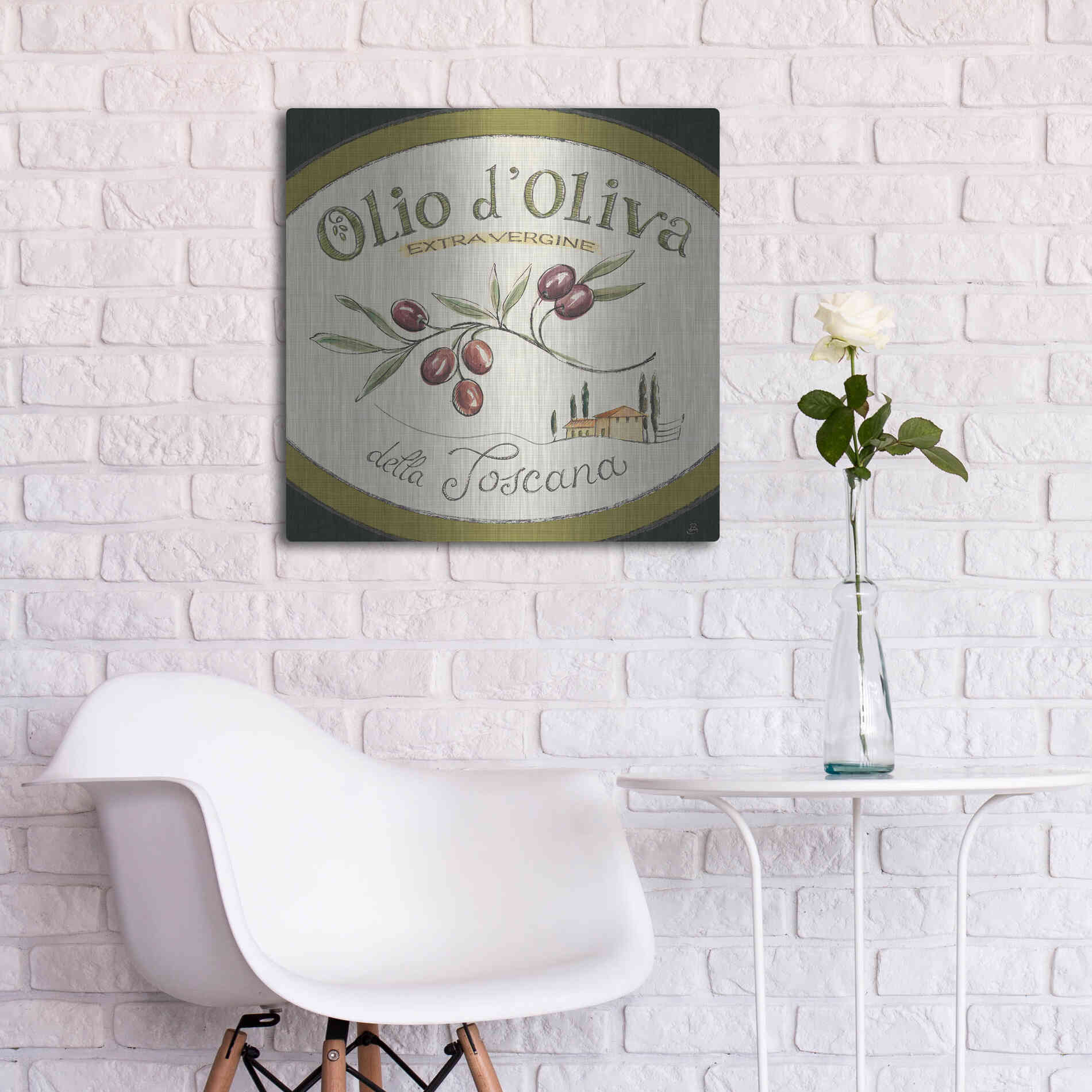 Luxe Metal Art 'Tuscan Flavor VI' by Daphne Brissonet, Metal Wall Art,24x24